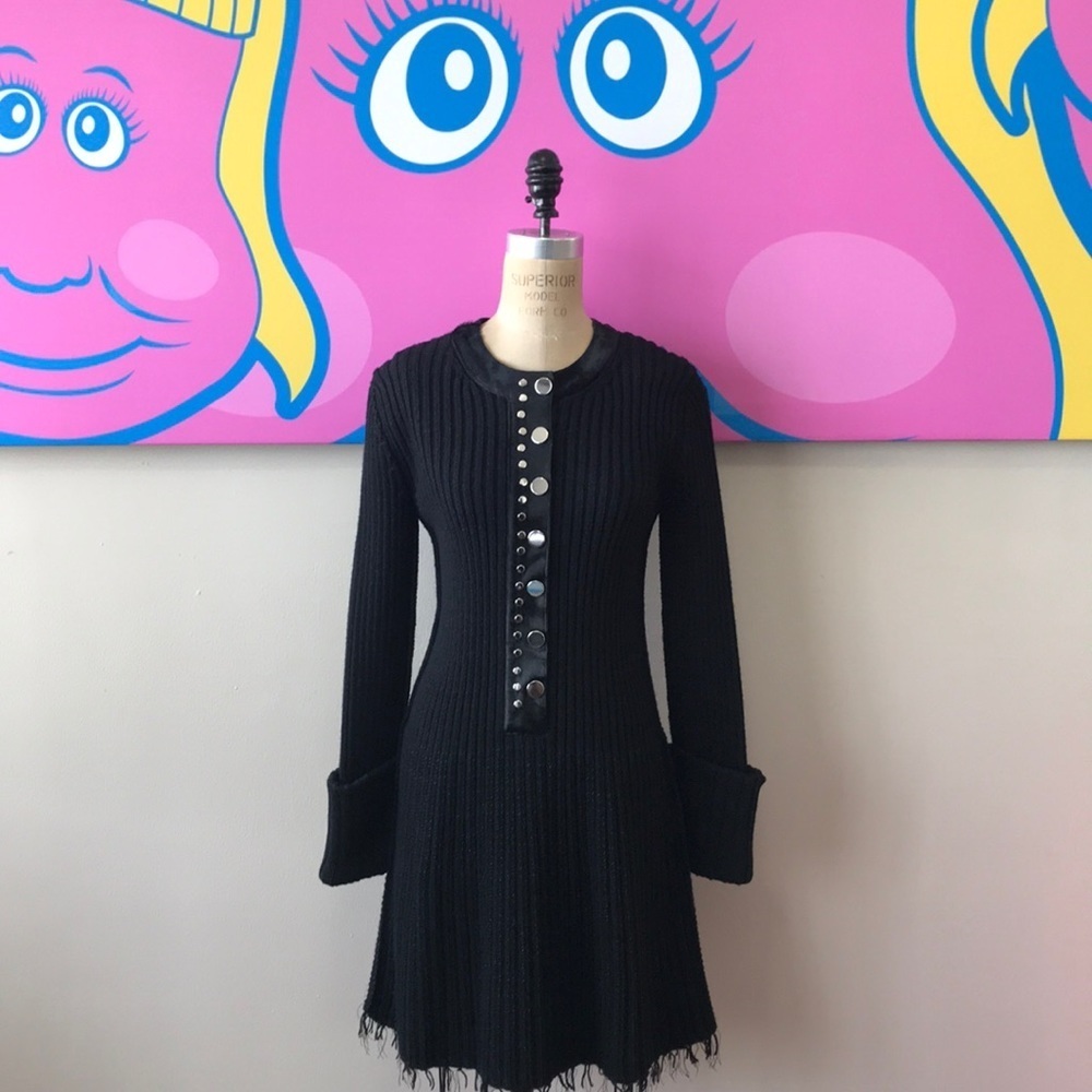 Calvin Klein Collection Black Wool Dress NWT